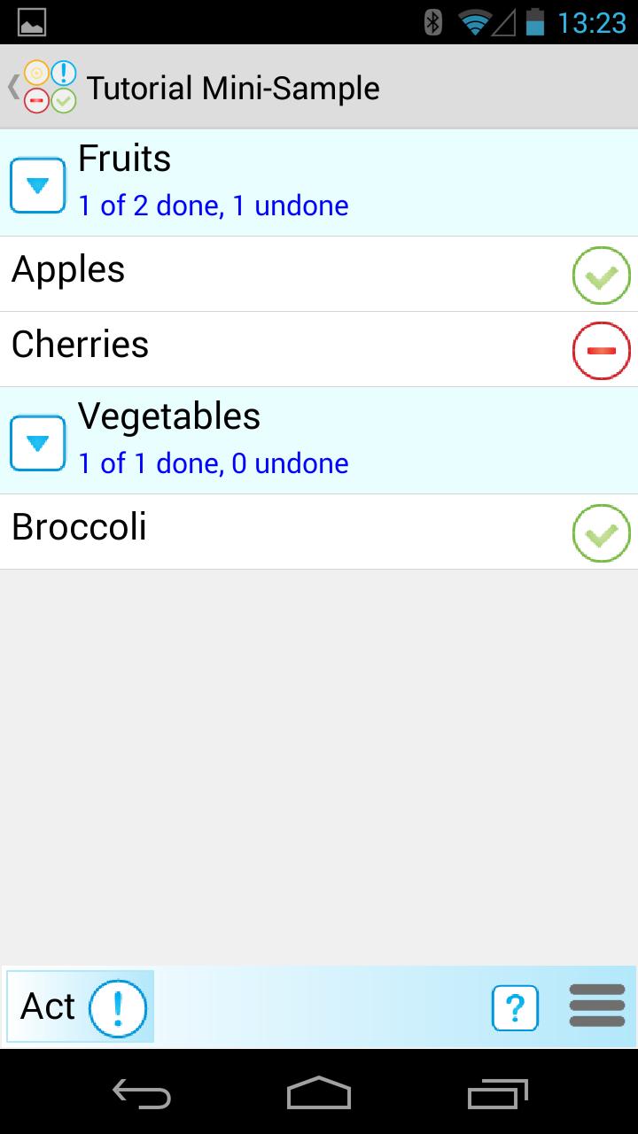 Act your Plan! Checklists