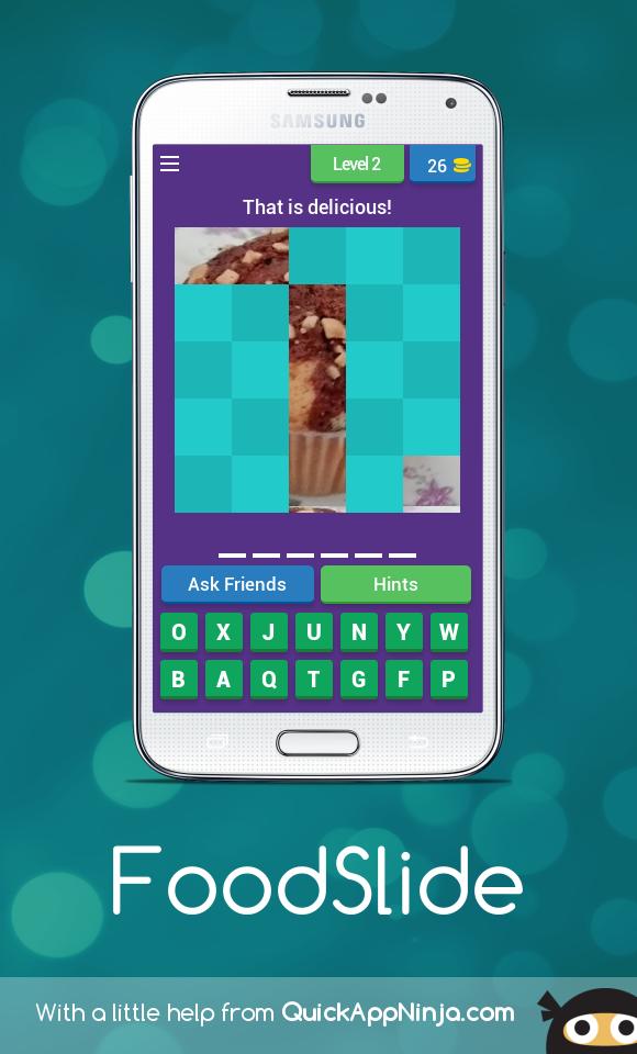 Slide and Guess words : food