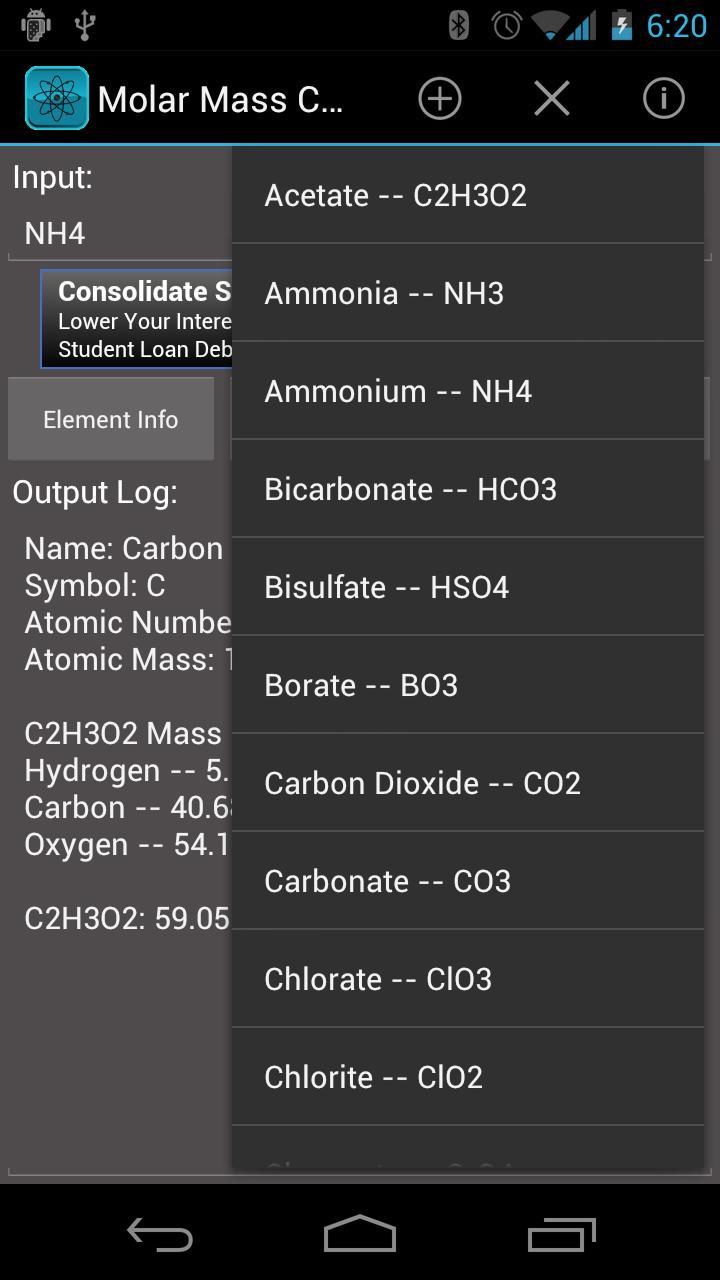 Molar Mass Calculator