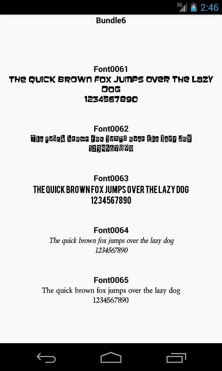 Fonts for FlipFont 6