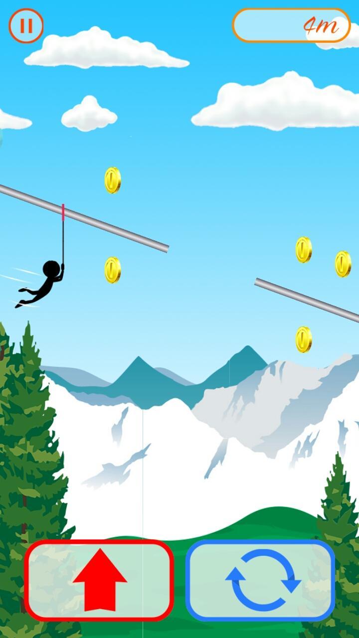 Shadow Stick Man Zipline