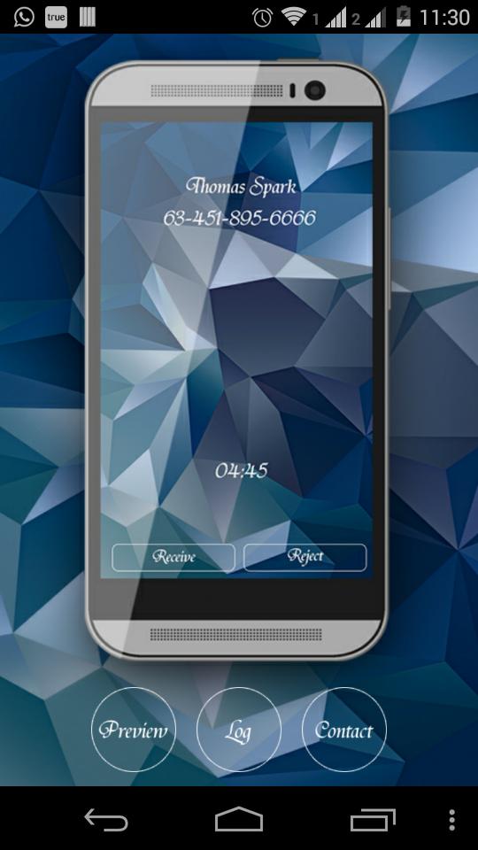Galaxy X Caller Screen