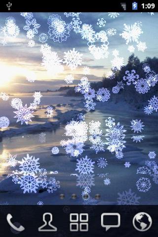 Snowing Snowflakes Wallpaper