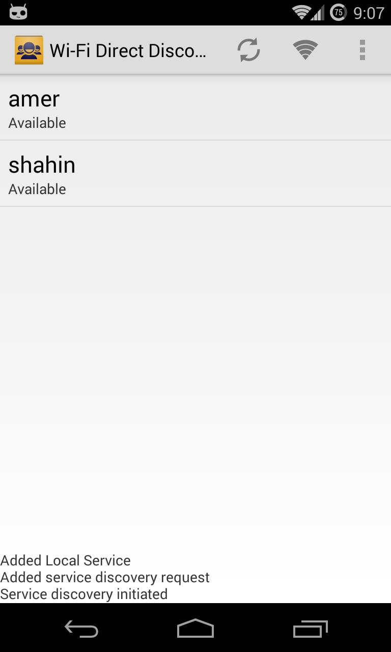 WiFi Direct Group Chat