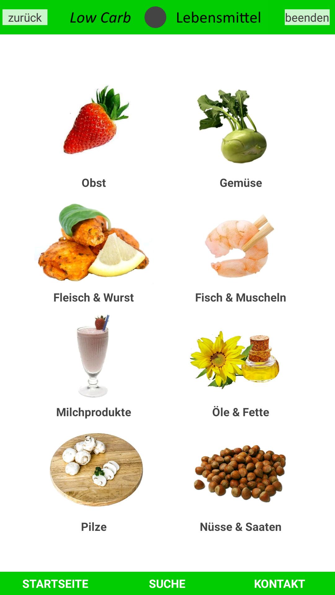 Low Carb Lebensmittel Liste
