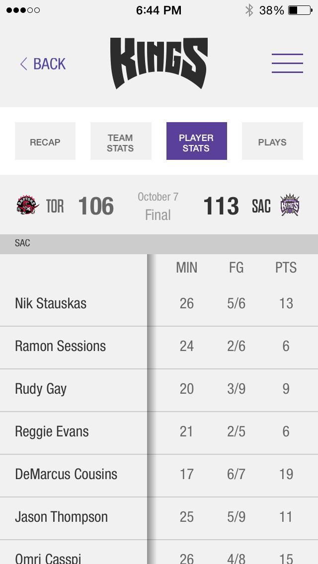 Sacramento Kings App