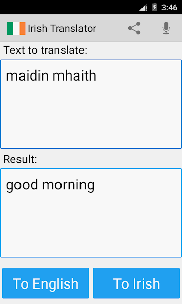 Irish English Translator