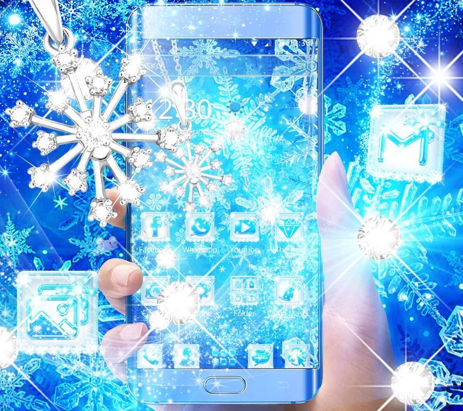 Blue Snow Flake Diamond Theme