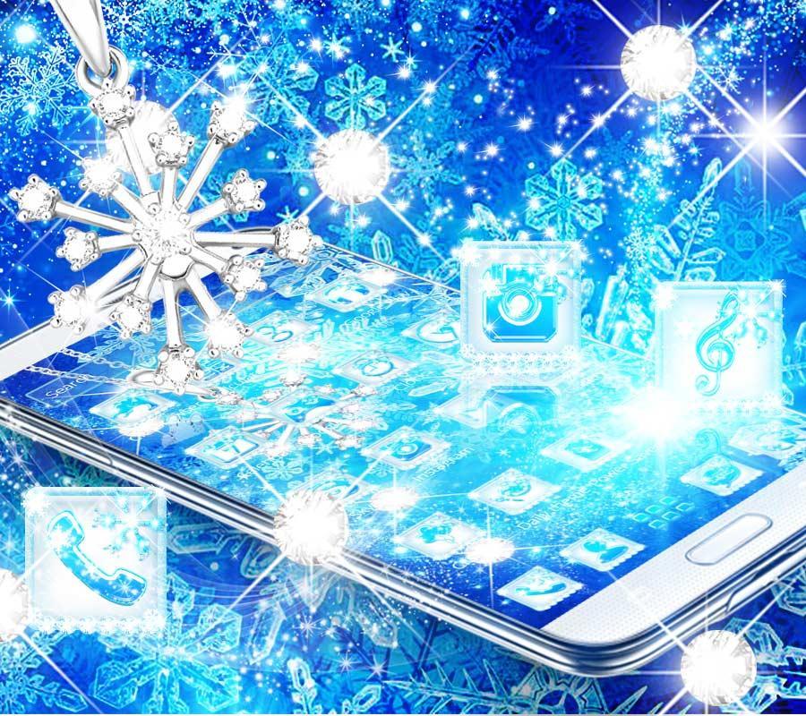 Blue Snow Flake Diamond Theme