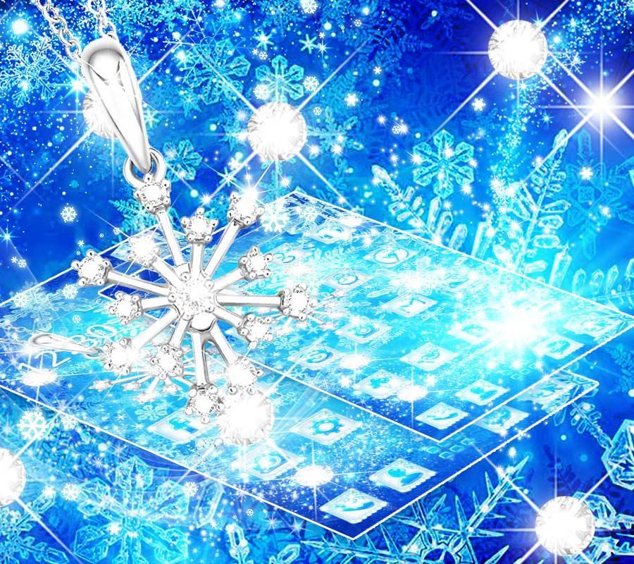 Blue Snow Flake Diamond Theme