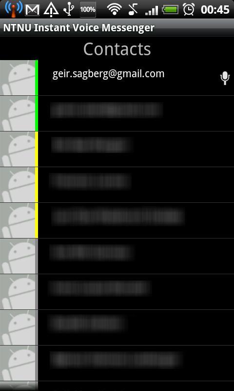 NTNU Instant Voice Messenger