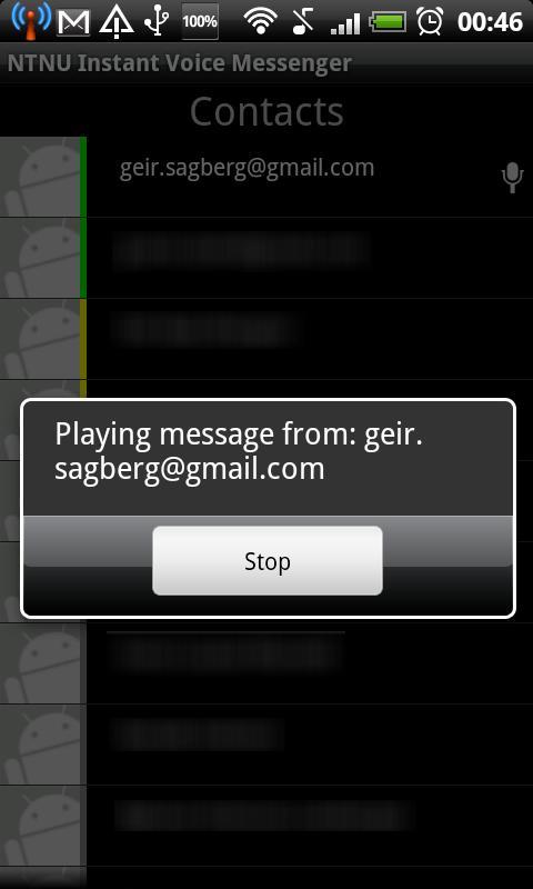 NTNU Instant Voice Messenger