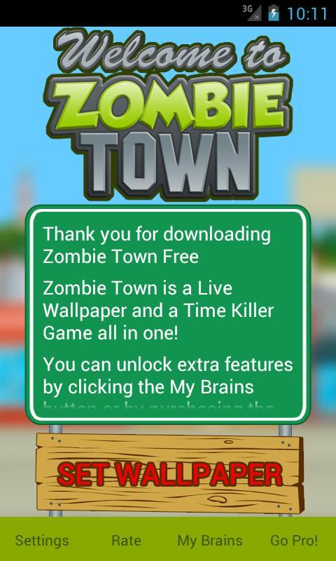 Zombie Town Live Wallpaper