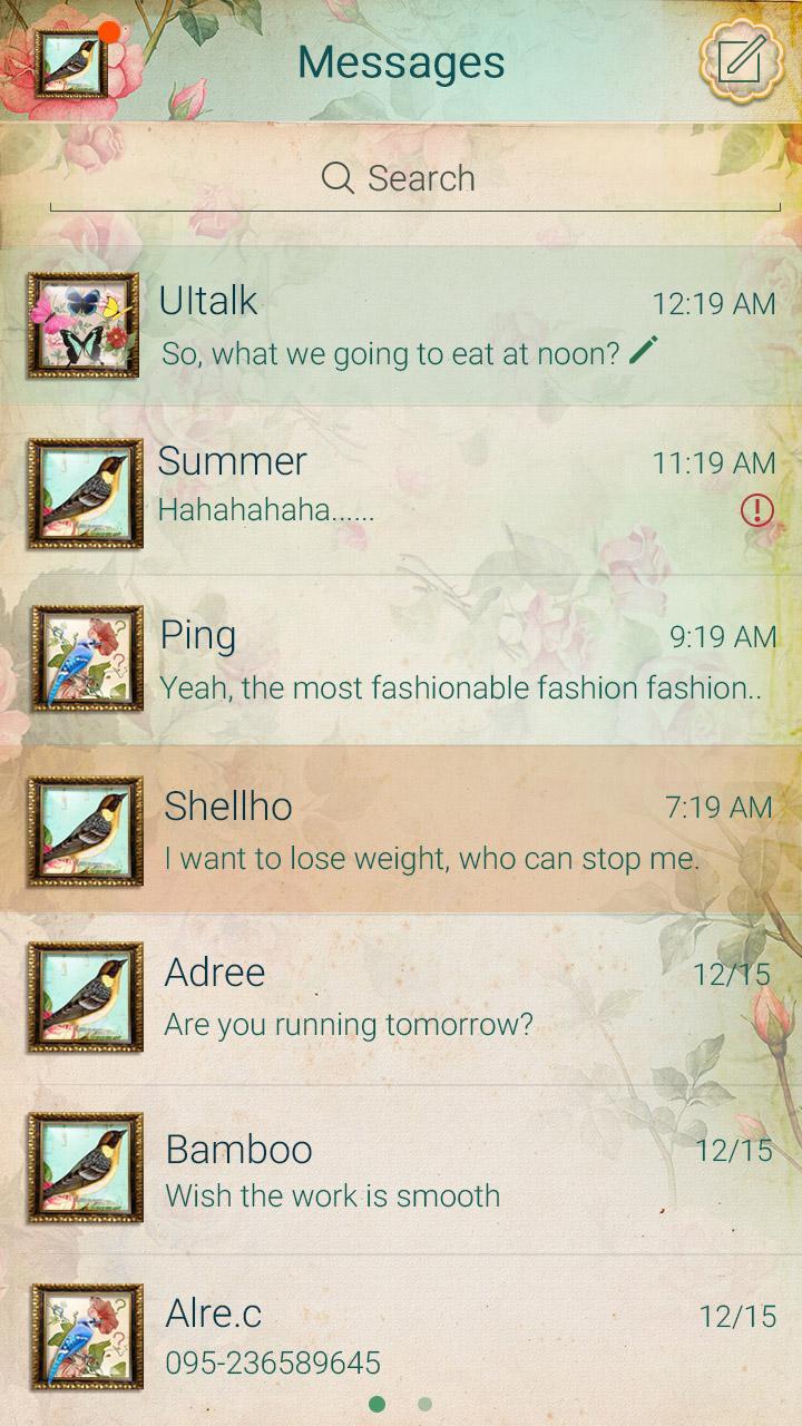 GO SMS RETRO ELEGANCE THEME