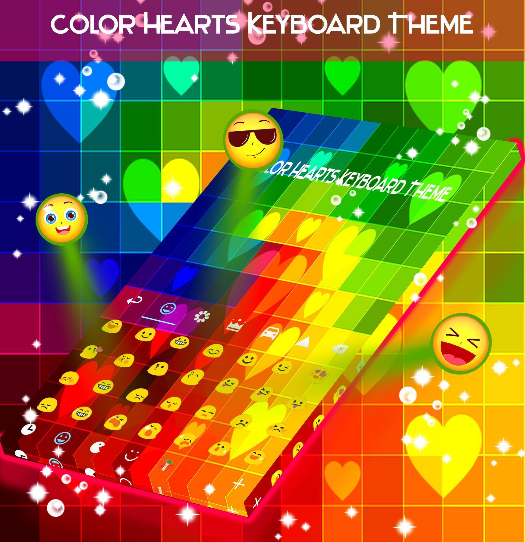 Color Hearts Keyboard Theme
