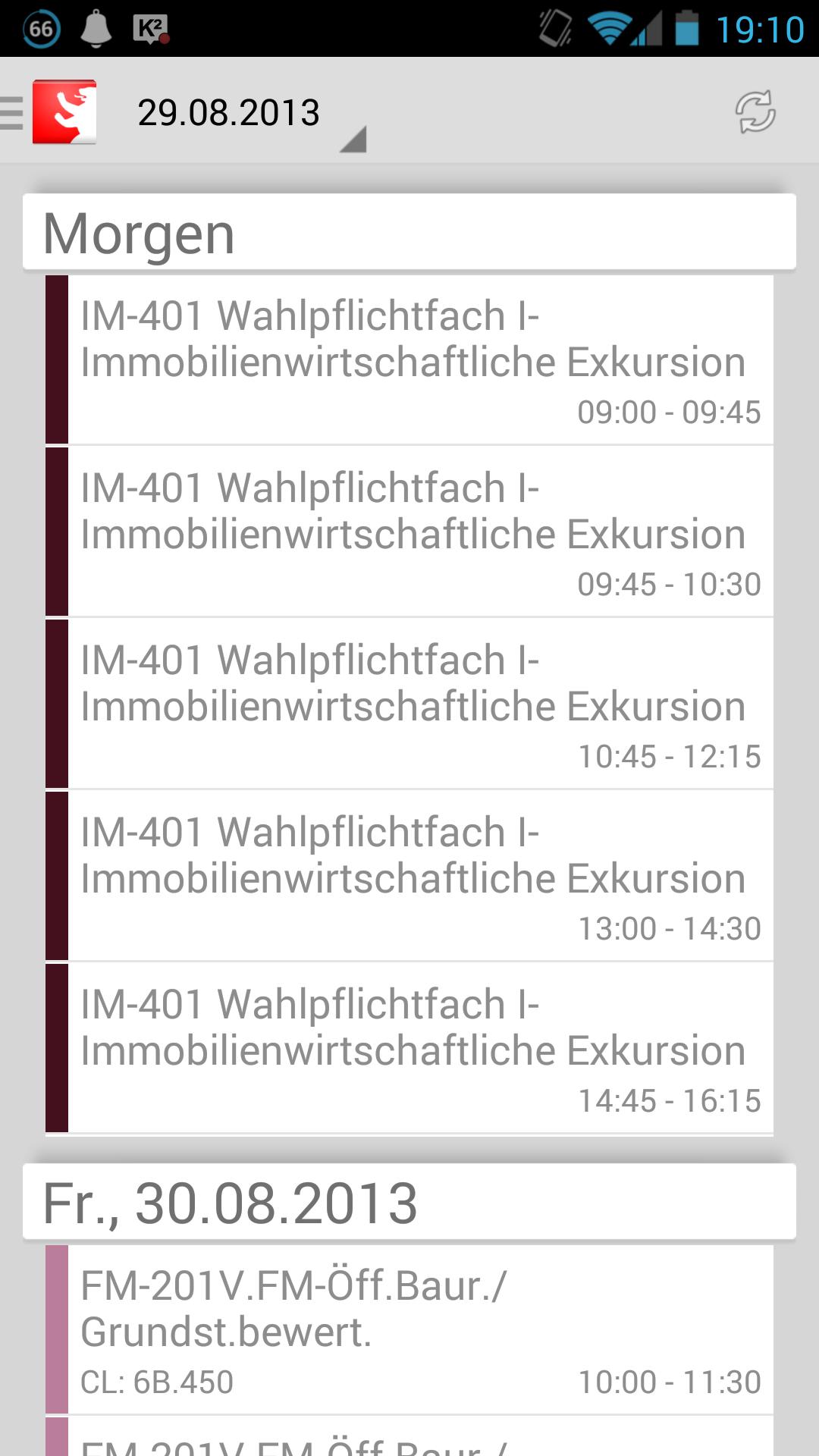 HWR Berlin Stundenplan FBII