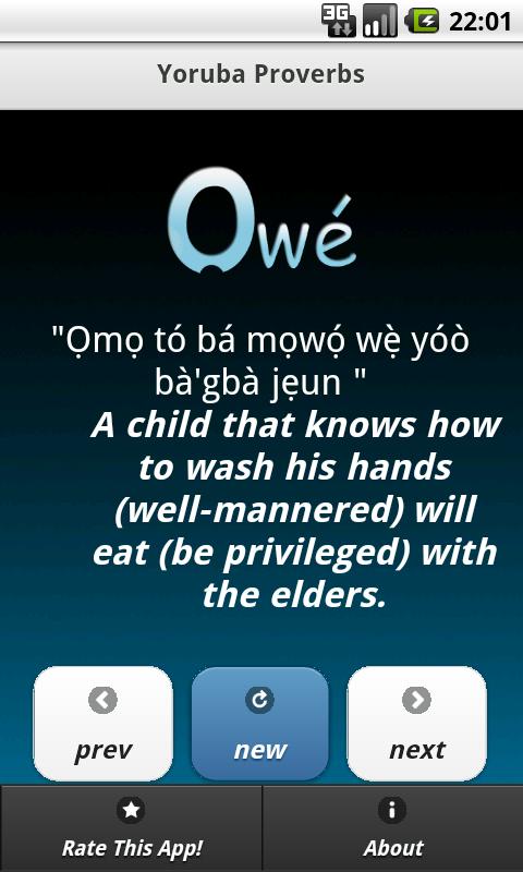 Yoruba Proverb