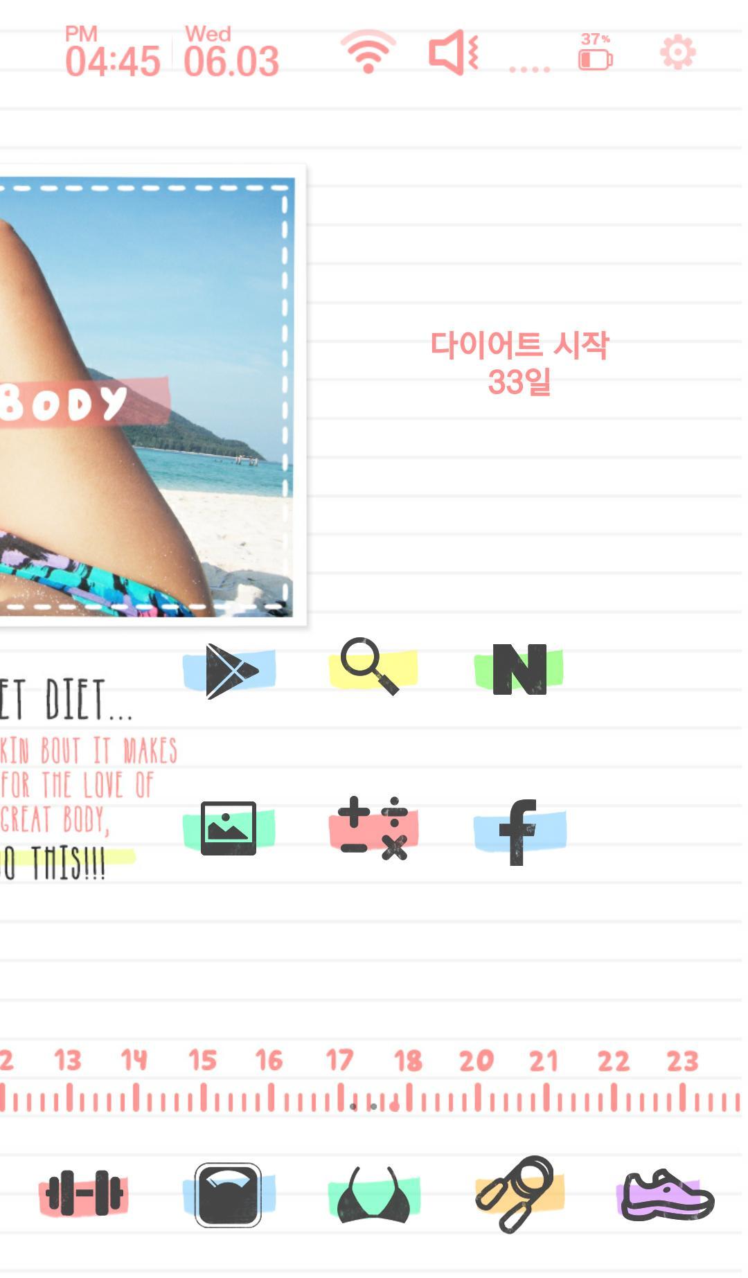 Diet Diary launcher theme