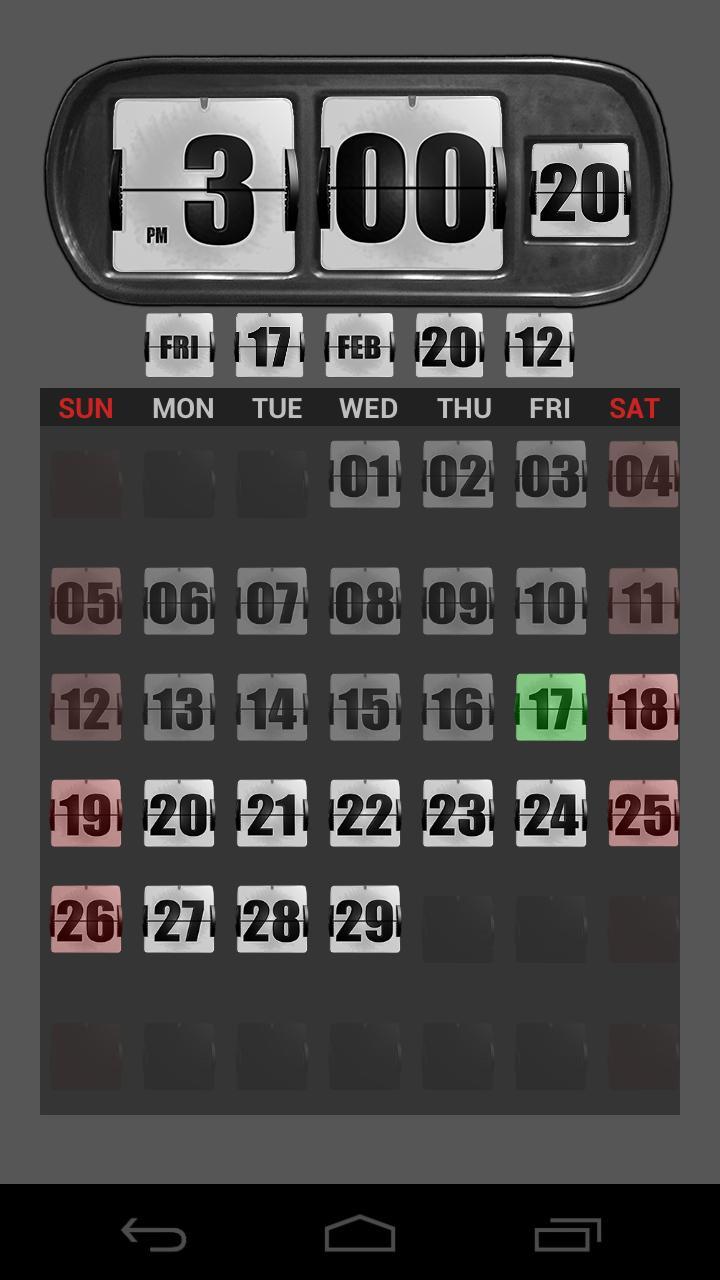 3D Animated Flip Clock WHITE2