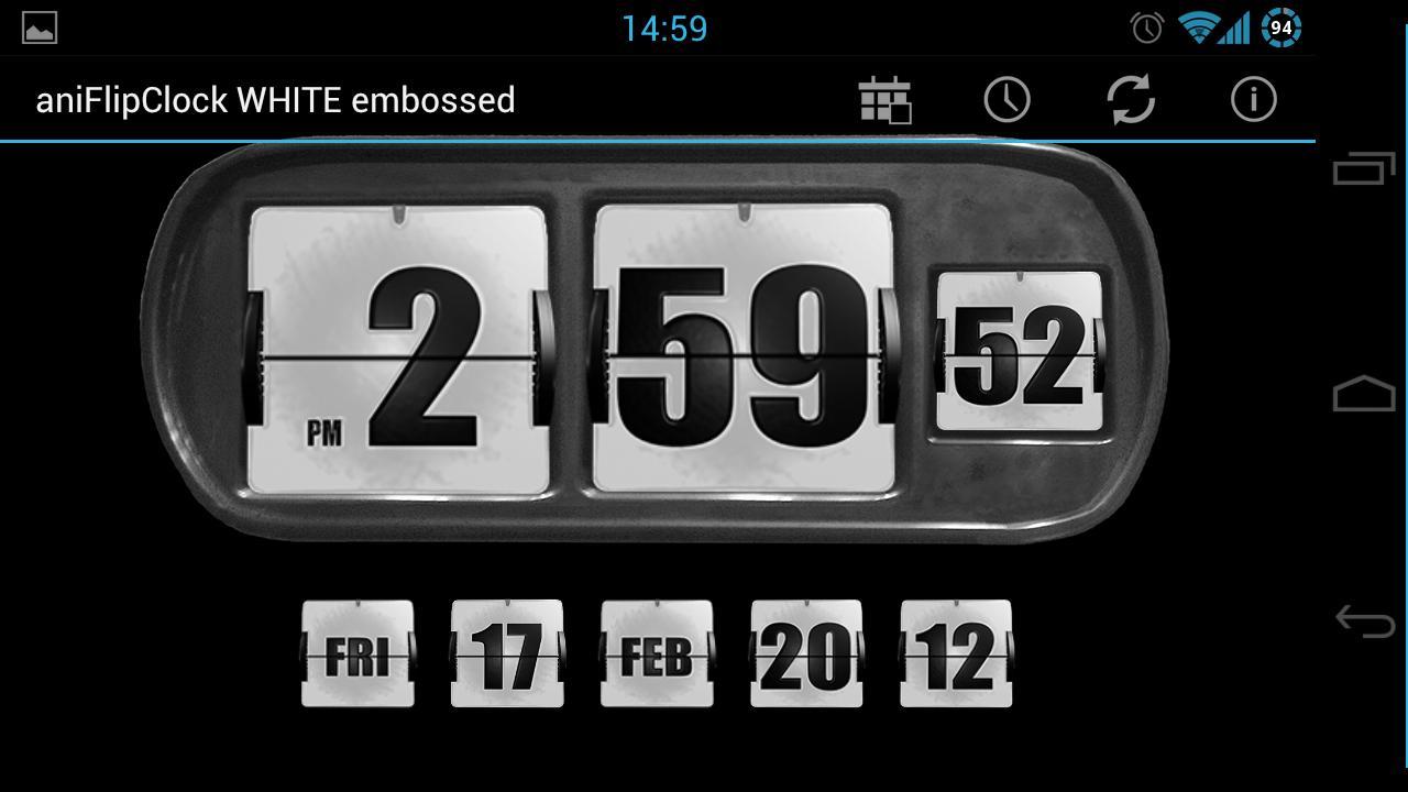 3D Animated Flip Clock WHITE2