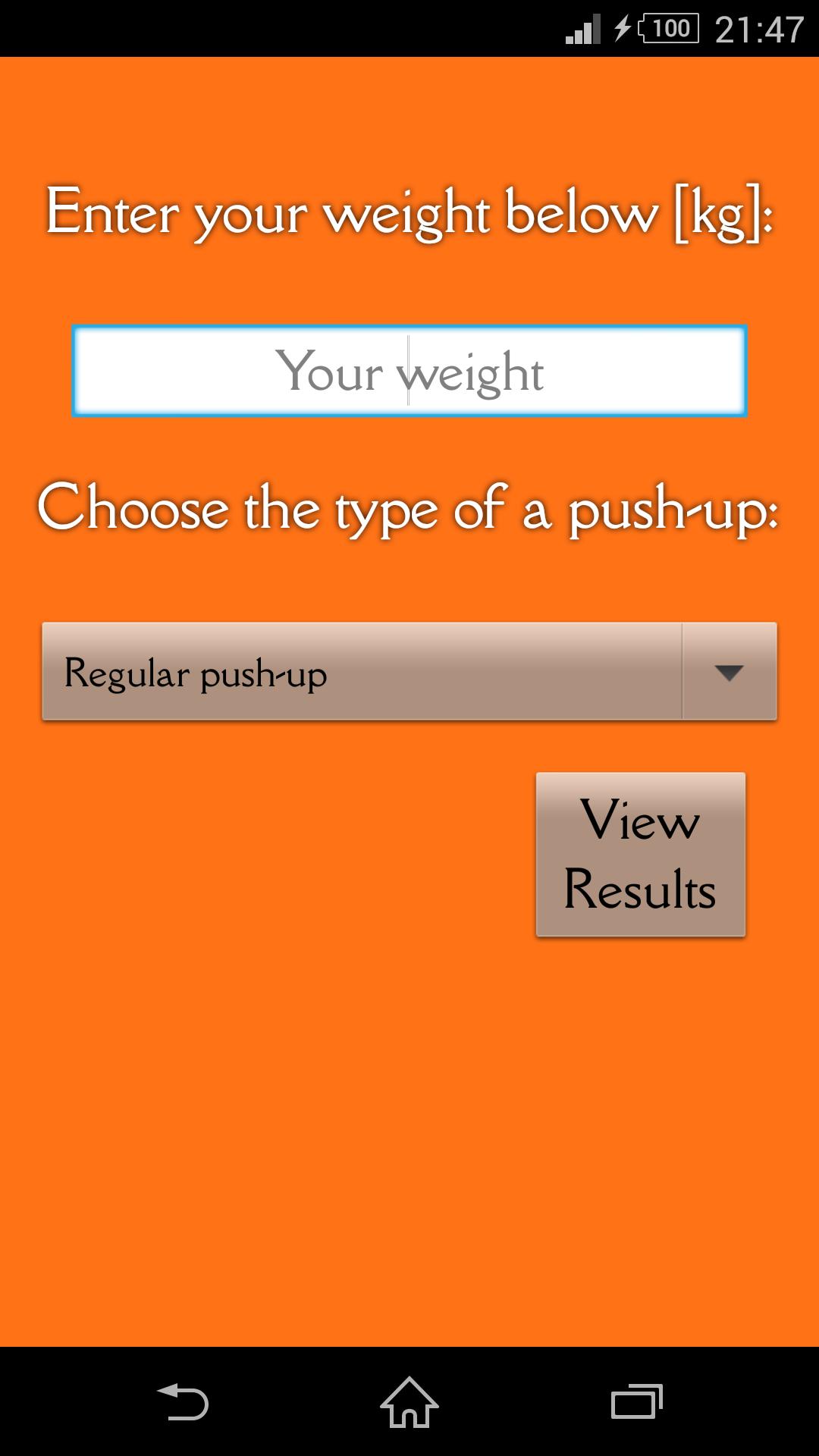 Weight of a Push-Up