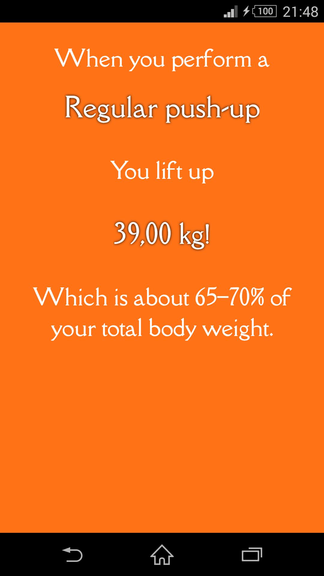 Weight of a Push-Up