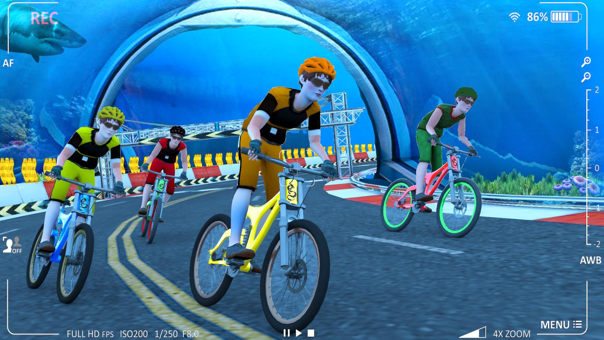 Underwater Stunt Bicycle Race
