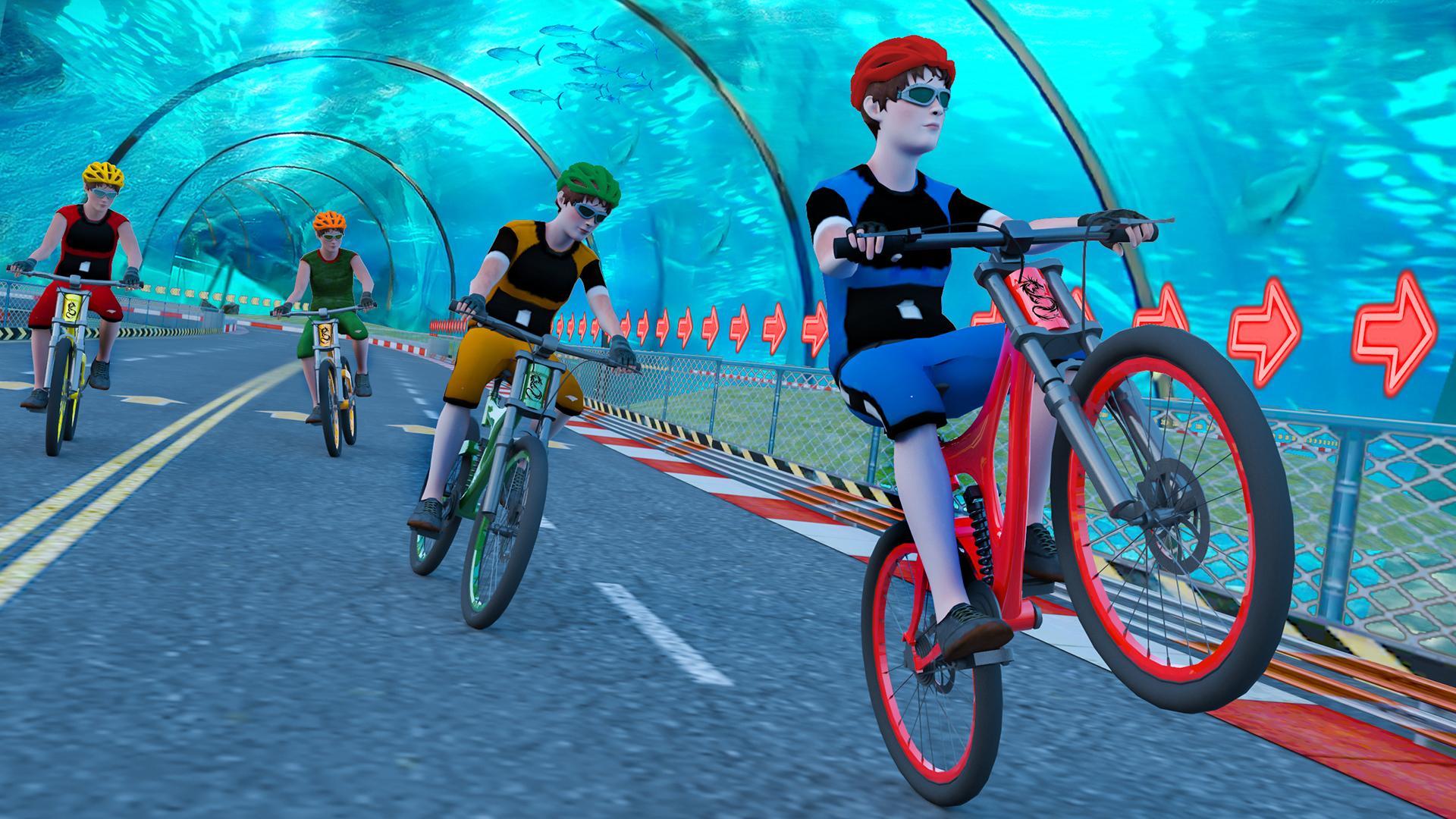 Underwater Stunt Bicycle Race