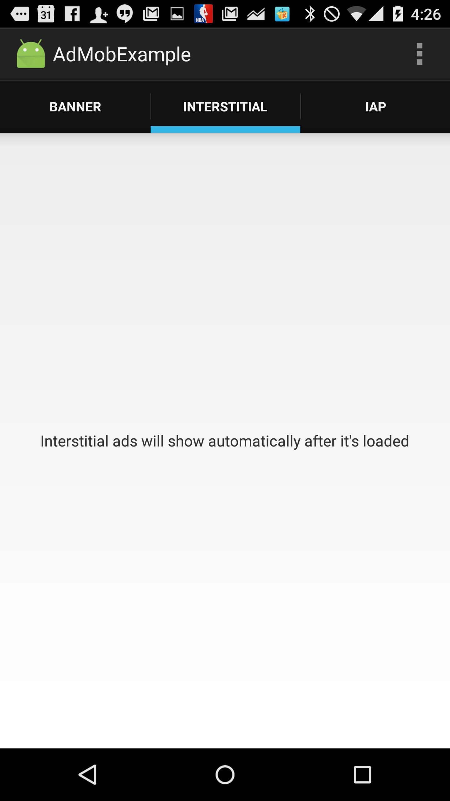 Ads Example for AdMob