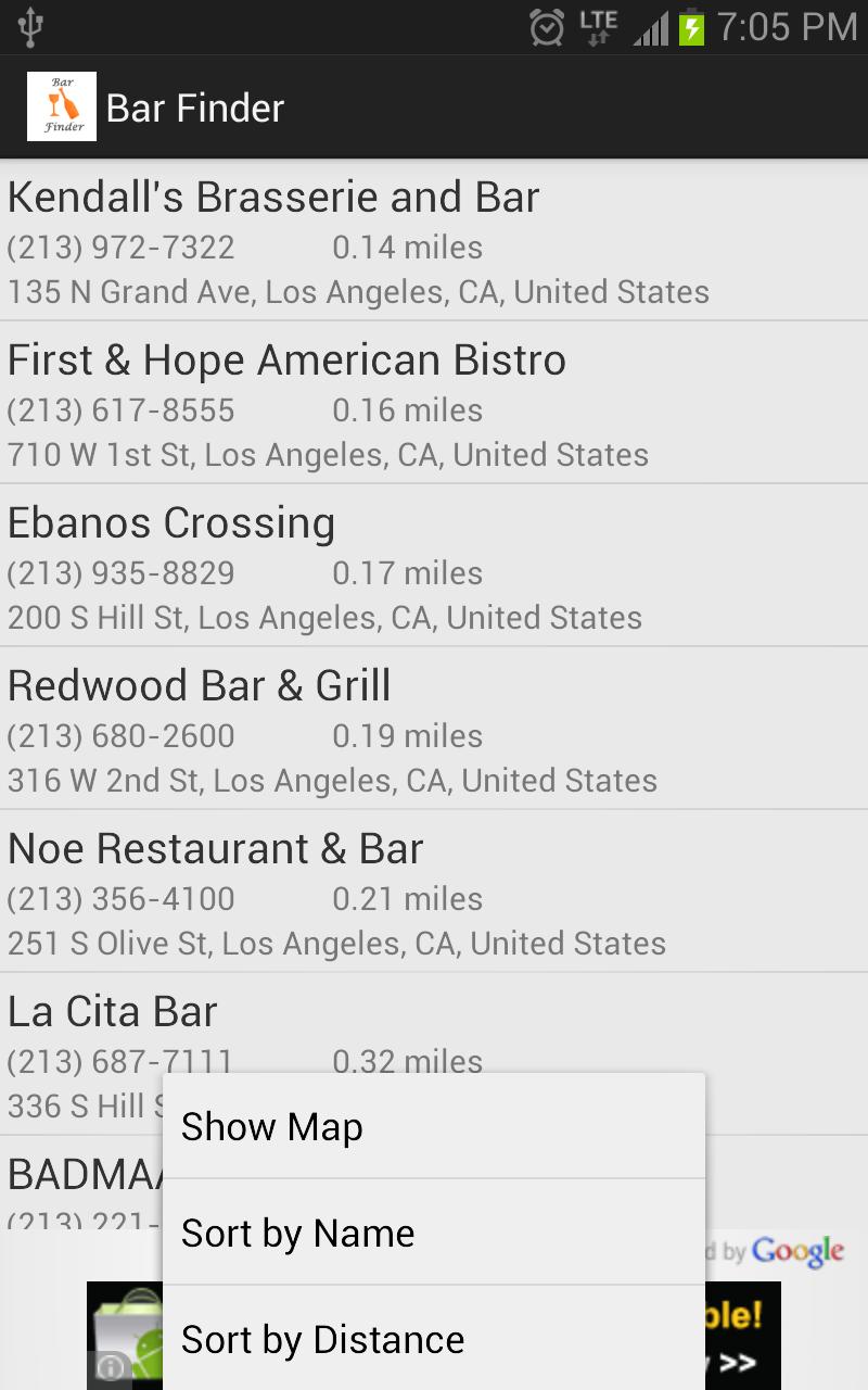 Bar Finder