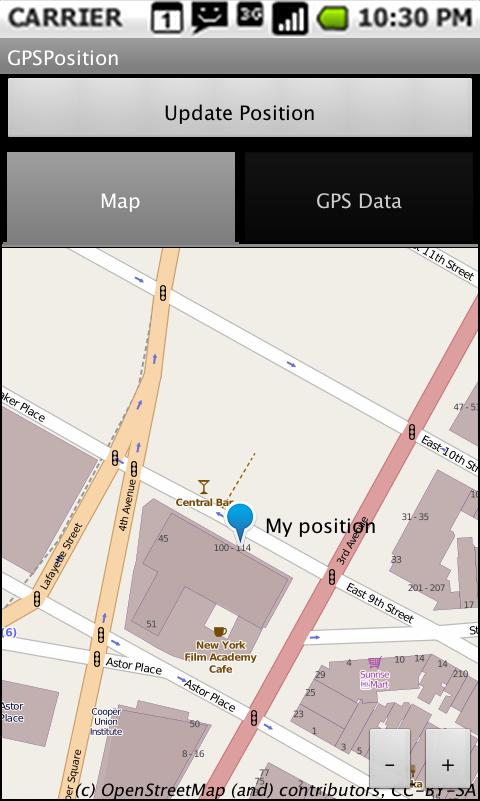 OpenStreetMap GPS Position