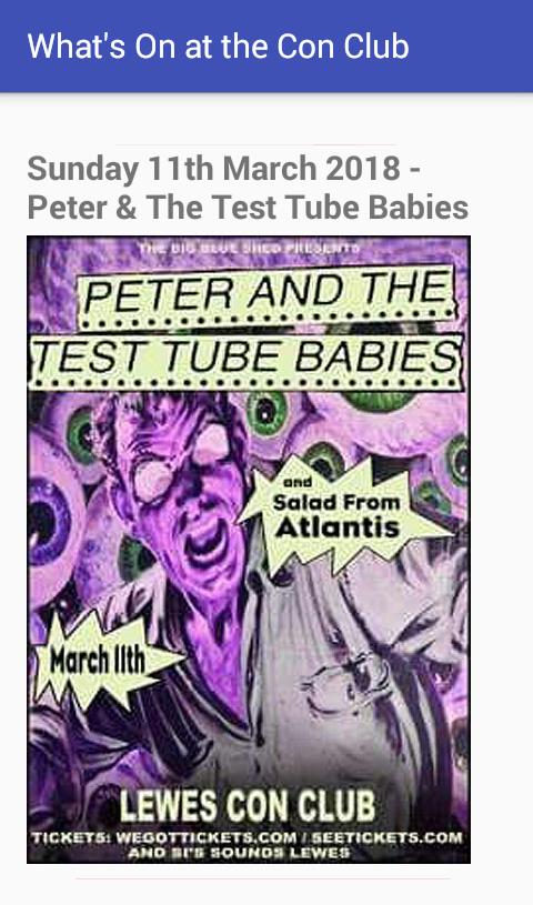 What's On at the Con Club