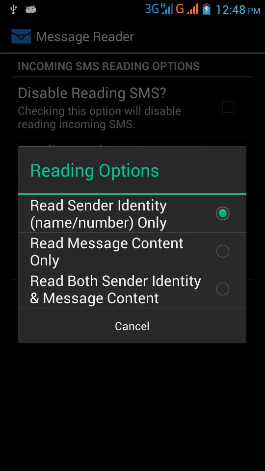 Text Message Reader
