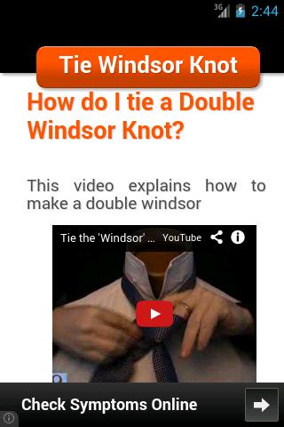 Tie Windsor Knot