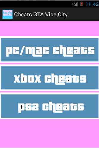 Cheats for GTA Vice City