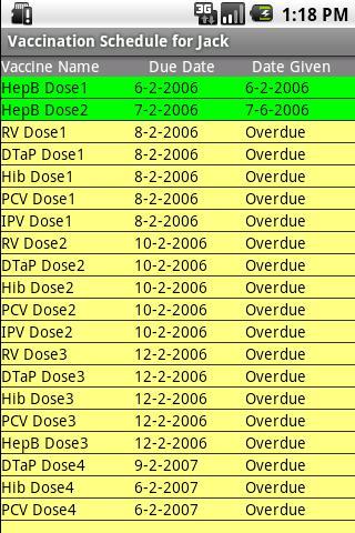 Vaccination Record Lite