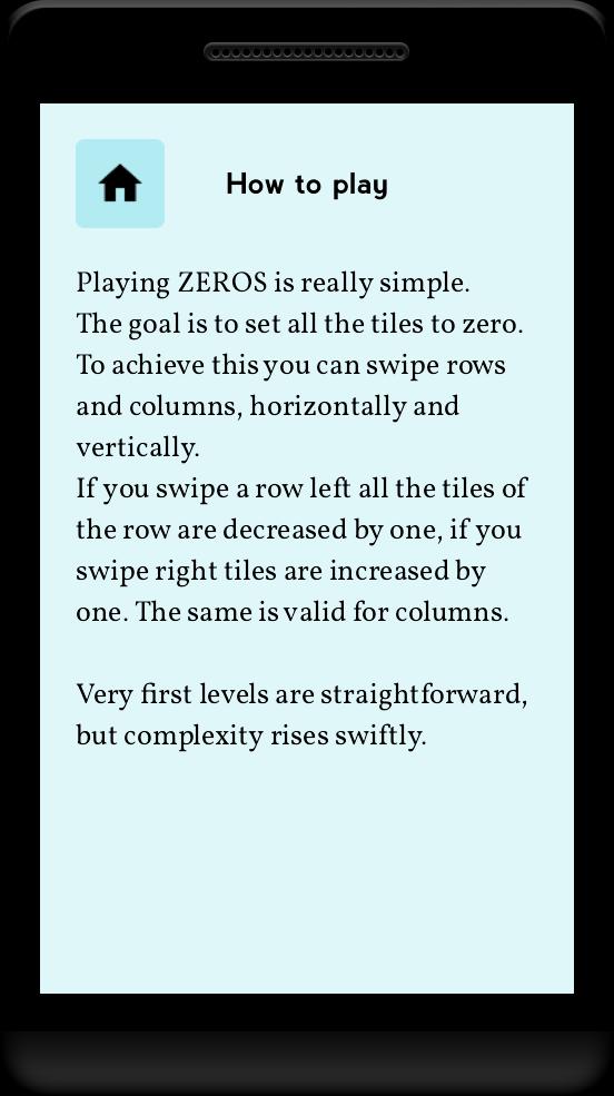 ZEROS - Brain puzzle numbers