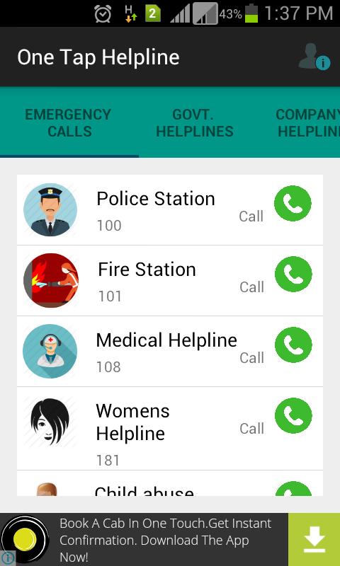 OneTapHelpline
