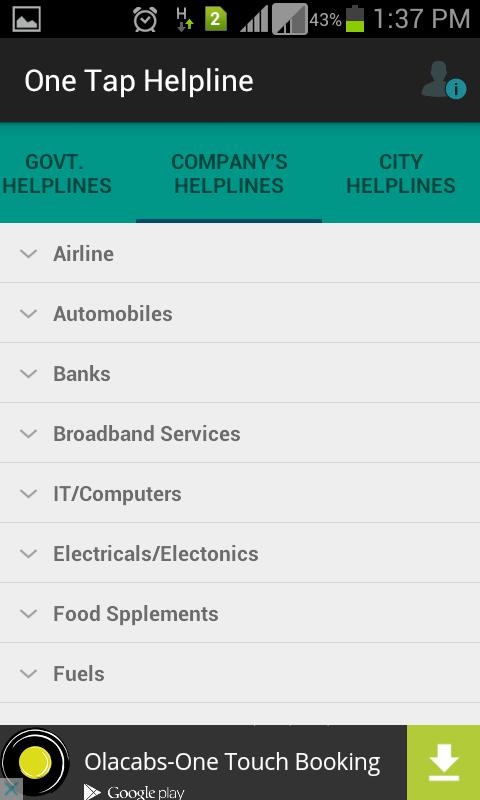 OneTapHelpline