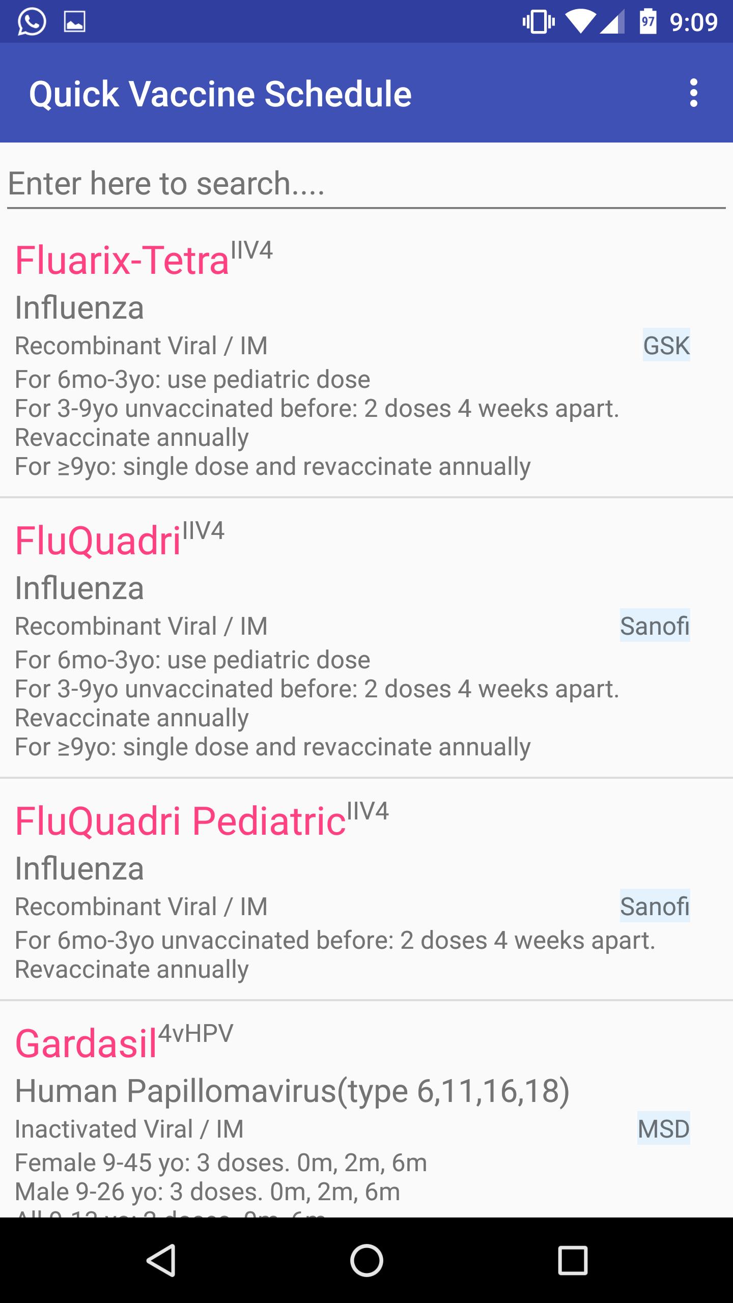 Quick Vaccine Schedule