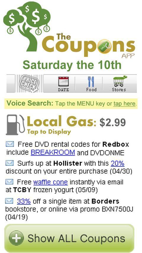 The Coupons App Offers
