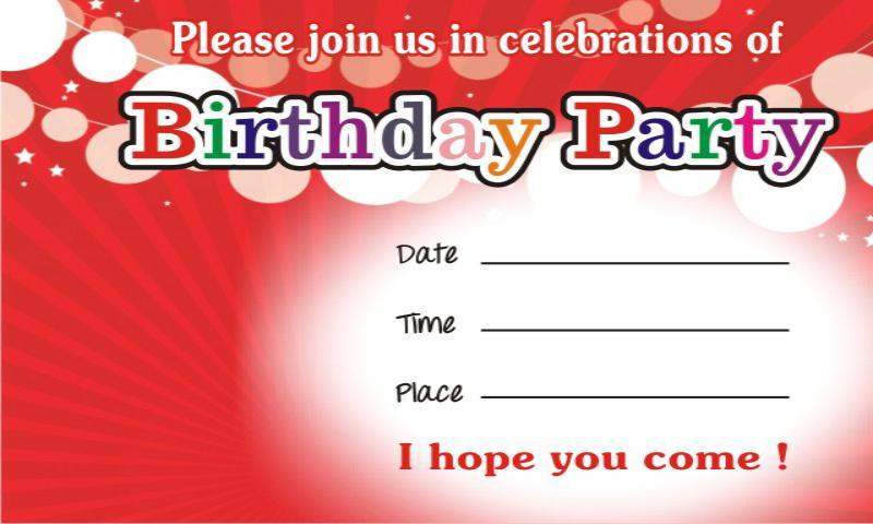 Birthday Invitation Cards