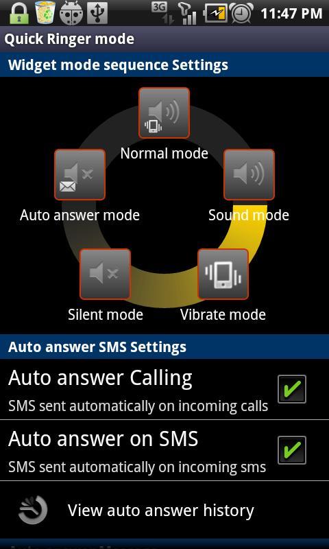 Quick Ringer mode (free)