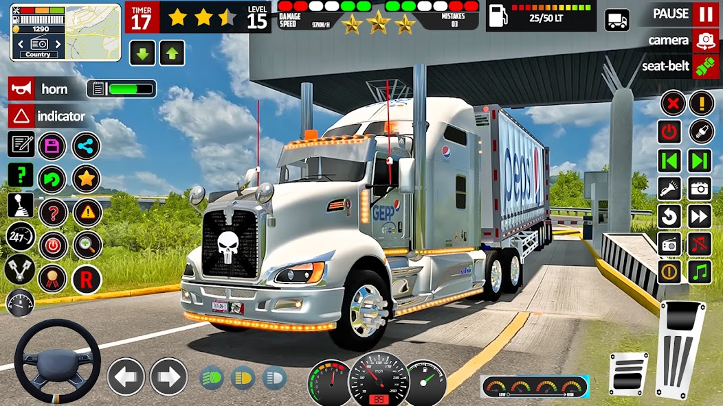 American Truck Driving Trailer