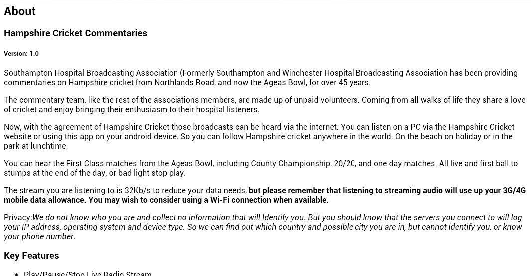 Hampshire Cricket Commentaries