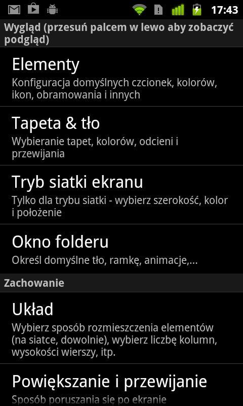 Lightning Launcher - Polski