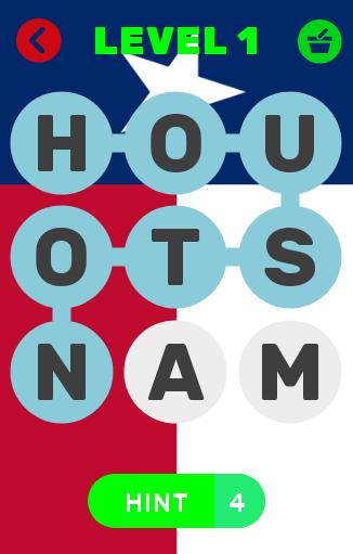 Word Search: Texas Cities