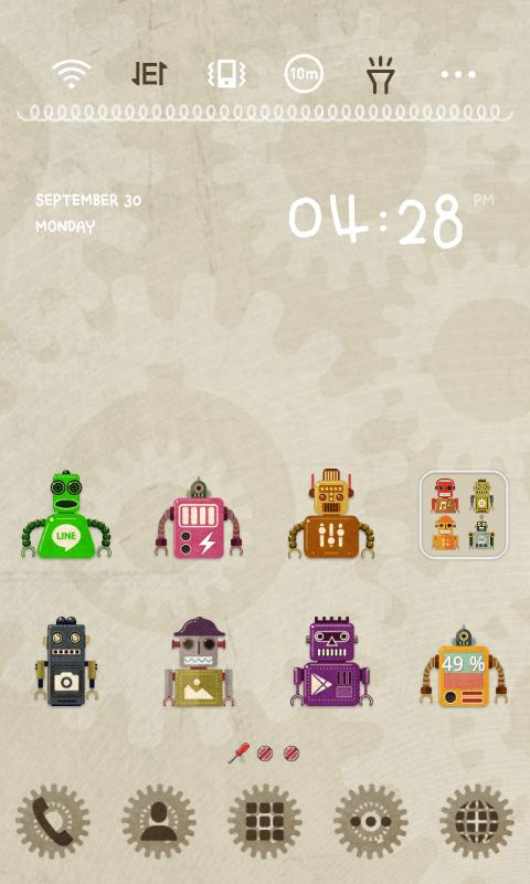 VTG Robot LINE Launcher theme