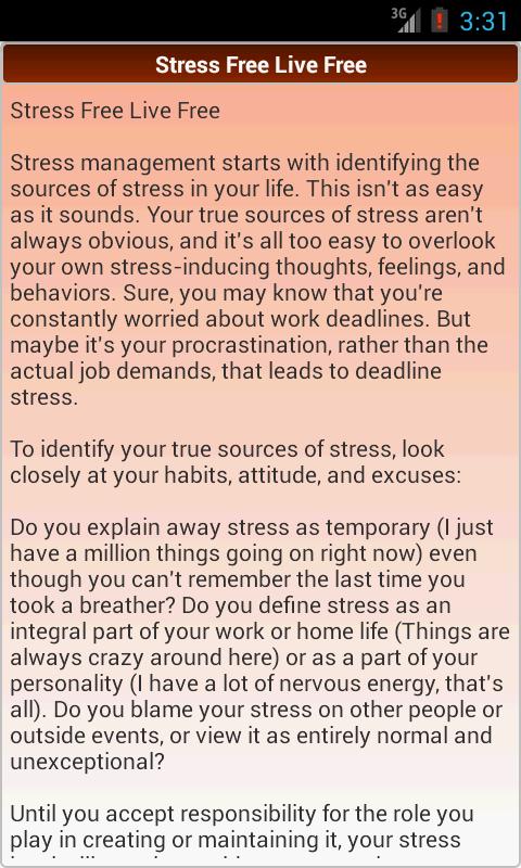 Stress Free Live Free