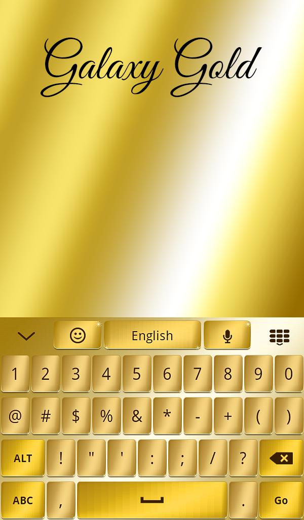Gold Keyboard 4 Samsung Galaxy